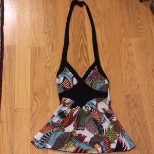 Multi colored halter top